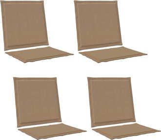 vidaXL Cojines De Asiento Y Respaldo Poli&eacute;ster Gris Topo Vidaxl