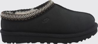 UGG Suede Tasman Mules with Wool Lining and Signature Contrast Stitching