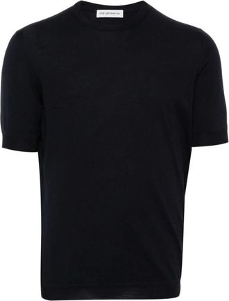 Goes Botanical Botanische Crew Neck T-Shirt - Heren - T-shirts - Blauw - 5XL - Wol - Tops