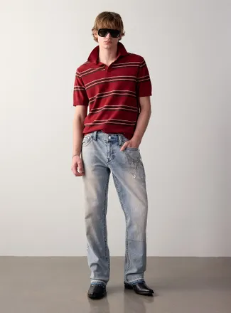 True Religion Mens Faded flap-pocket jean Relaxed straight fit