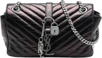 Saint Laurent Pre-owned Quilted Shoulder Bag - Dames - Vintage Schoudertas - Zwart - ONE Size - Leer - Vintage