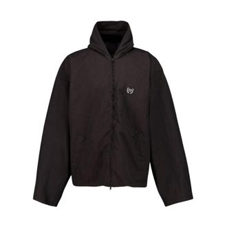 Balenciaga Hooded Zip-up Jacket - Heren - Zomerjassen - Zwart - M - Katoen - Jassen