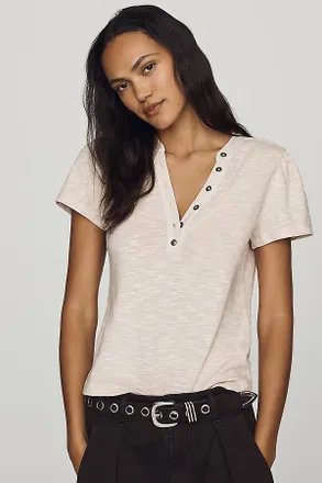 Pilcro Cotton Henley Tee