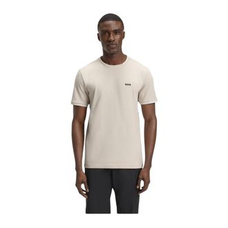 HUGO BOSS Tops, Heren, Beige, S, Katoen, 001 T-shirt
