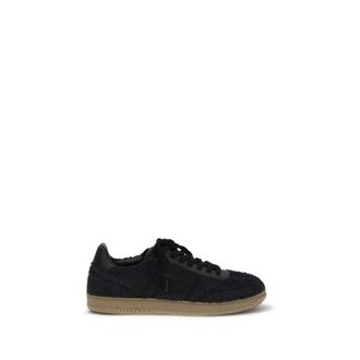 Balmain Zwarte Su&egrave;de Leren Lage Sneakers