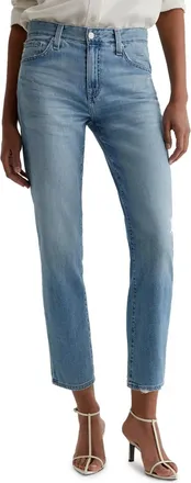 AG - Adriano Goldschmied Womens AG Ex-Boyfriend Jeans Aries Destructed Denim Straight Leg RED1243