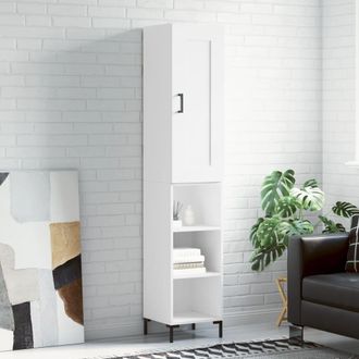 Berkfield Home Highboard White 34.5x34x180 cm Engineered Wood