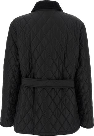 Burberry Womens Black Polyamide Full-Length Jacket Clothing