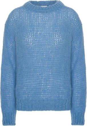 Americandreams Leonnie Alpaca Pullover - Dames - Ronde hals truien - Blauw - XL - Wol - Truien & Vesten