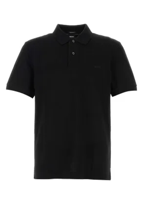 HUGO BOSS Black Piquet Polo Shirt