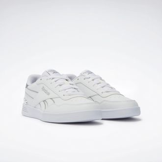 Reebok Classic Sneaker REEBOK CLASSIC REEBOK COURT ADVANCE CLIP, Damen, Gr. 37,5, weiss (ftwrwei&szlig;, grau1, chrome), Synthetik, Textil, Schuhe Sneaker