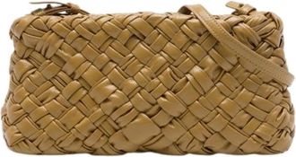Bottega Veneta Pre-owned Woven Nappa Schoudertas - Dames - Vintage Schoudertas - Bruin - ONE Size - Leer - Vintage