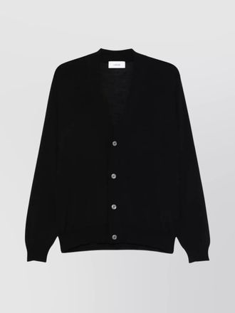 Lardini wool v-neck buttoned cardigan