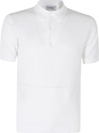John Smedley Adrian Polo - Heren - Polos - Wit - 3XL - Katoen - Tops