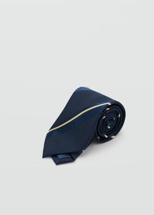 Mango Cravatta righe combinate navy - Uomo - Taglia unica - MANGO MAN