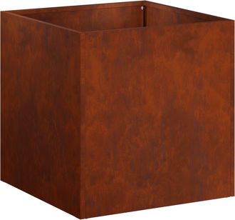 vidaXL Macetero De Jard&iacute;n Oxidado 20 X 20 X 20 Cm Acero Oxidado Vidaxl