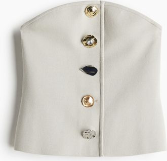 H&M Bandeau-Top mit Cut-out - Beige