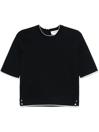 Thom Browne textured wool T-shirt - Blue