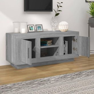 Berkfield Home TV Cabinet Grey Sonoma 102x35x45 cm Engineered Wood | Size: 102 x 35 x 45 cm