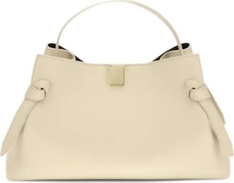 Yuzefi Gyoza shopper van bewerkt leer - Beige