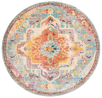 Safavieh Alfombra azul / naranja 213 x 213 cm