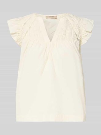 Mos Mosh Bluse mit Schmetterlings&auml;rmeln Modell Woda Izha in Offwhite, Gr&ouml;&szlig;e XL