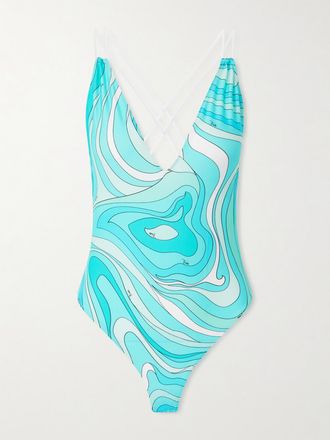 Pucci Costume Da Bagno Stampato - Blu