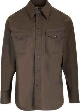 Christophe Lemaire Coffee Brown Cotton Shirt