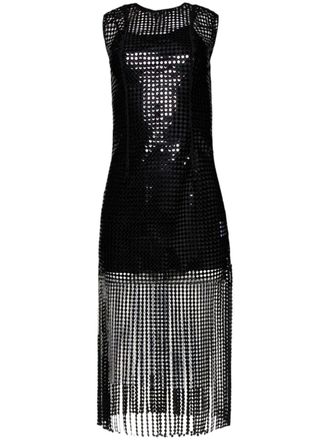 CHRISTOPHER ESBER Abito midi con paillettes - Nero