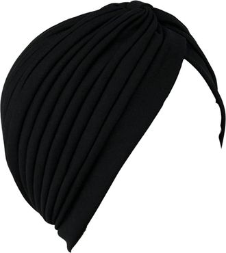 Generic Women Turban,Beanie Hats,Indian Hats Head Wraps,African Turban Knot Pre-Tied Bonnet Beanie Cap for Women (UK, Alpha, One Size, Black)