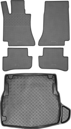 OEM Juego De Alfombrillas De Goma Para Coche Y Alfombrilla Para Maletero Para Mercedes Clase C W205 Sed&aacute;n (a Partir De 2014)
