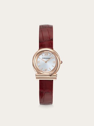 Ferragamo Women Gancini Twisted watch Red