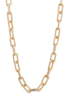 Nordstrom Textured Chain Link Necklace in Gold at Nordstrom