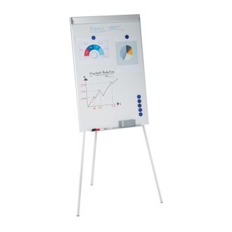 Relaxdays Relaxdays - Rotafolios Con Pizarra Blanca Magn&eacute;tica, Altura Regulable, Tr&iacute;pode, Estante Para Rotulador, 90 X 60 Cm, Blanco