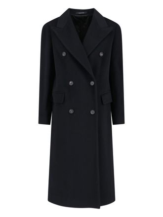 Tagliatore Black Jole Double-Breasted Cashmere Coat
