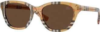 Burberry BE4486 416373 Womens Sunglasses Brown Size 54