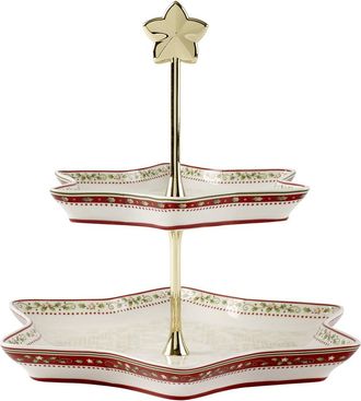 Villeroy & Boch Christmas Holly Two-Tier Server