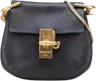 Chloé Pre-owned Cross Body Bags, female, Black, Size: ONE SIZE Pre-owned Leather Crossbody Bag