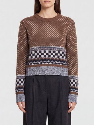 Golden Goose Maglia girocollo in misto lana e alpaca con lavorazione jacquard