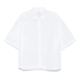 STUDIO NICHOLSON Short Sleeve Shirts, male, White, Size: XL Sanko Boxy Short Sleeve Shirt