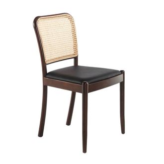 Angel Cerd&aacute; Silla rattan y polipiel negro