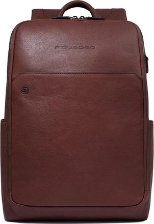 Piquadro Personalizable laptop backpack 14 - Heren - Rugzakken - Bruin - ONE Size - Tassen