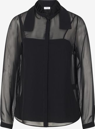 Akris Bluse mit Schluppe aus Georgette