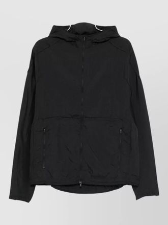 Yohji Yamamoto hooded zip-up nylon jacket
