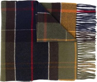 Barbour Bruine Wollen Ruit Sjaal - Heren - Wintersjaals - Veelkleurig - ONE Size - Wol - Accessoires