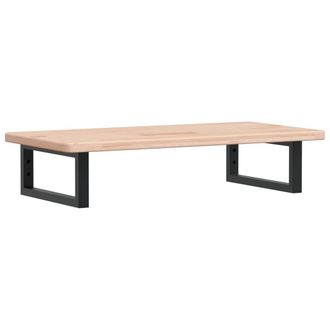 Berkfield Home Basin Shelf Wall Mounted Steel & Solid Wood Oak in Natural