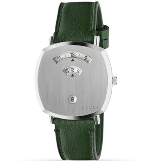 Gucci Accessoires, unisex, Grijs, ONE Size, Leer, Ya 157412 Horloge