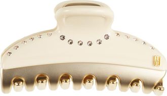 Alexandre de Paris Vendome Medium Crystal Embellished Hair Clip in Ivory Gold at Nordstrom