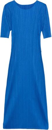 Pleats Please Issey Miyake Abito Monthly Colors: August midi plissettato - Blu