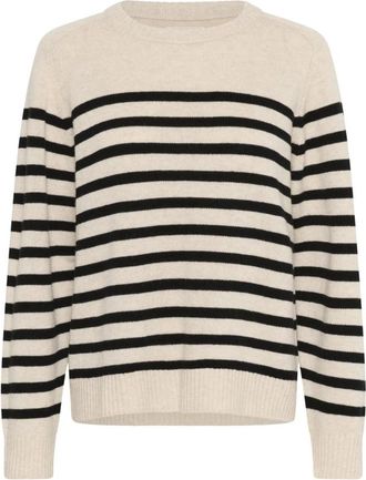 Part Two Niaka PW PU Strik 30309857 Ronde hals gebreide kleding - Dames - Ronde hals truien - Beige - XL - Truien & Vesten